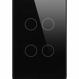 Akubela Touch Switch US version 4 Gang Black