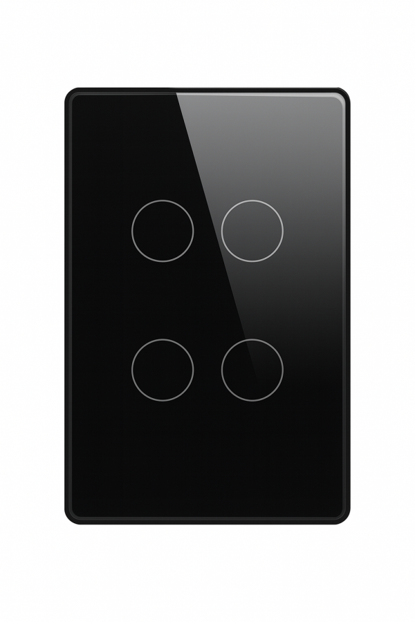 Akubela Touch Switch US version 4 Gang Black