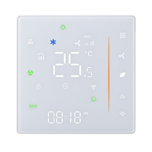 Akubela ZigBee Fan Coil Thermostats Series BAC-006 ‌White