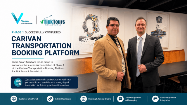 Veera Smart Solutions Successfully Completes Phase 1 of the Carivan Transportation Booking Platform