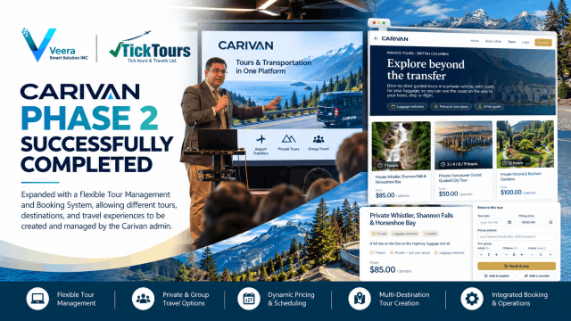 Veera Smart Solutions Completes Phase 2 of Carivan, Expanding the Platform into Private Tour Booking